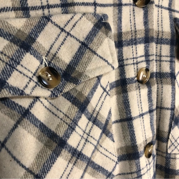 Mittoshop Plaid Flannel Shacket Jacket Size Large New - Picture 4 of 8